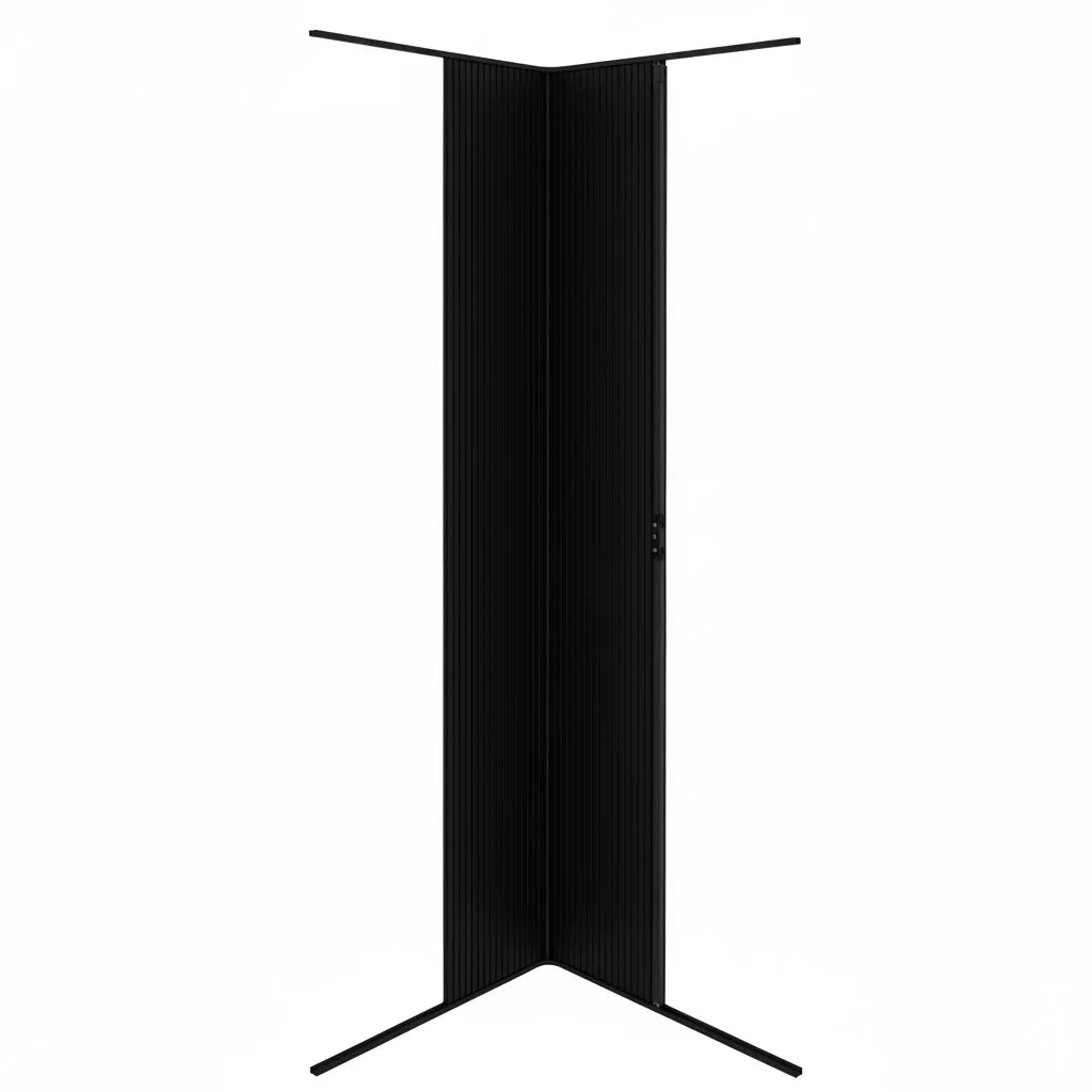 Tambour Shower Door – Black
