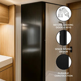 Tambour Shower Door – Black