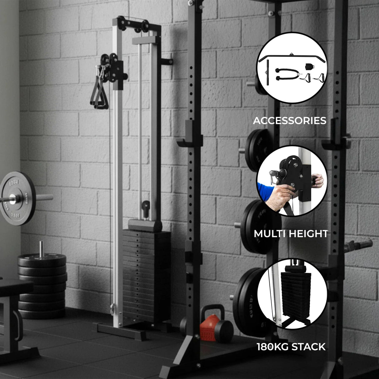 Wall Mounted Cable Pulley Machine
