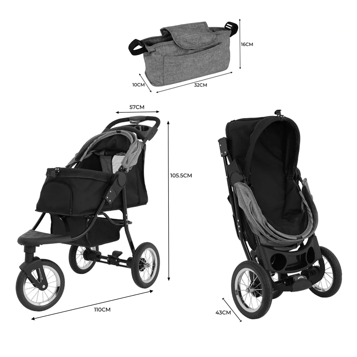Pet Jogger - Grey