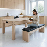 7-In-1 Games Table & Storage Bench - Oak