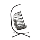 Rattan Hanging Egg Chair – Black