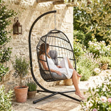 Rattan Hanging Egg Chair – Black