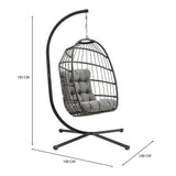 Rattan Hanging Egg Chair – Black