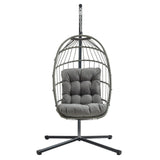 Rattan Hanging Egg Chair – Grey