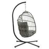 Rattan Hanging Egg Chair – Grey