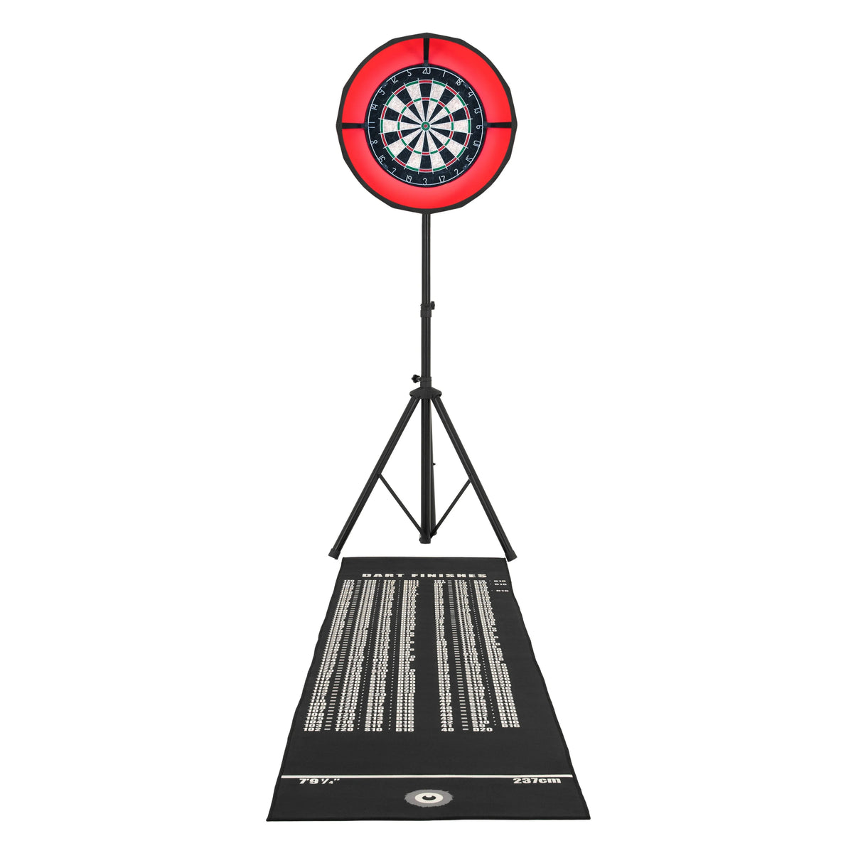 7-In-1 Oak Games Table, Darts Bundle & LED Light