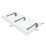 Glass Door Canopy & Brackets - 180cm W x 80cm D