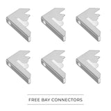 3 x E-Rax White Metal Racking Units
