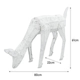 Light Up Reindeer Stag, Doe & Snowman Set