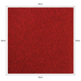 40 x Carpet Tiles 10m2 / Scarlet Red & Charcoal Black
