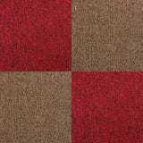 40 x Carpet Tiles 10m2 / Scarlet Red & Sand