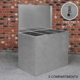 Galvanised Feed Store 3 Compartments