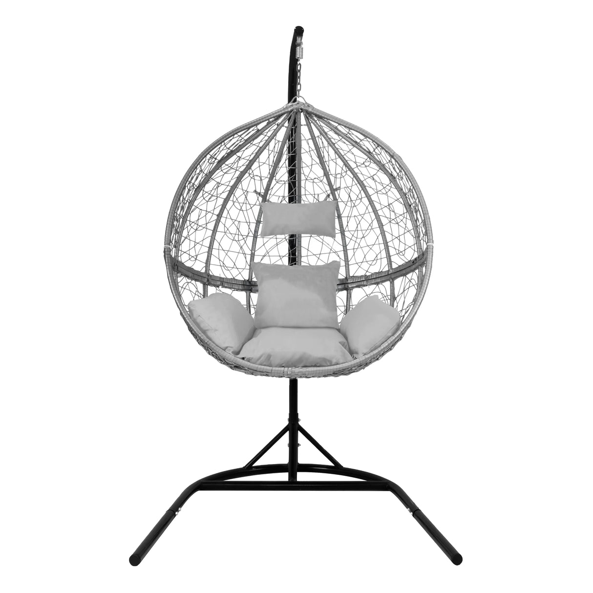 Hanging Rattan Egg Chair - Grey