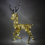 Light Up Reindeer Gold Stag - 120cm 200 Ice White LED