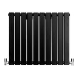 Designer Flat Panel Radiators Matte Black 600mm x 700mm