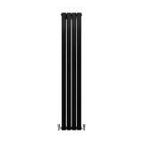 Designer Flat Panel Radiators Matt Black 1600mm x 280mm