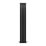 Designer Flat Panel Radiators Matt Black 1800mm x 280mm