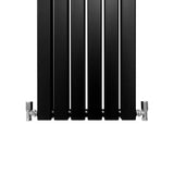 Designer Flat Panel Radiators Matt Black 1800mm x 420mm
