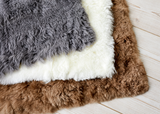 Ivory Shearling Yoga Mat - Quiet Luxury. Free next day UK shipping and Luxury Gift Box.