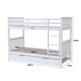Flair Zoom Detachable Bunk Bed with Trundle White