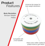 Body Revolution 2 x 5Kg White Olympic Bumper Plates