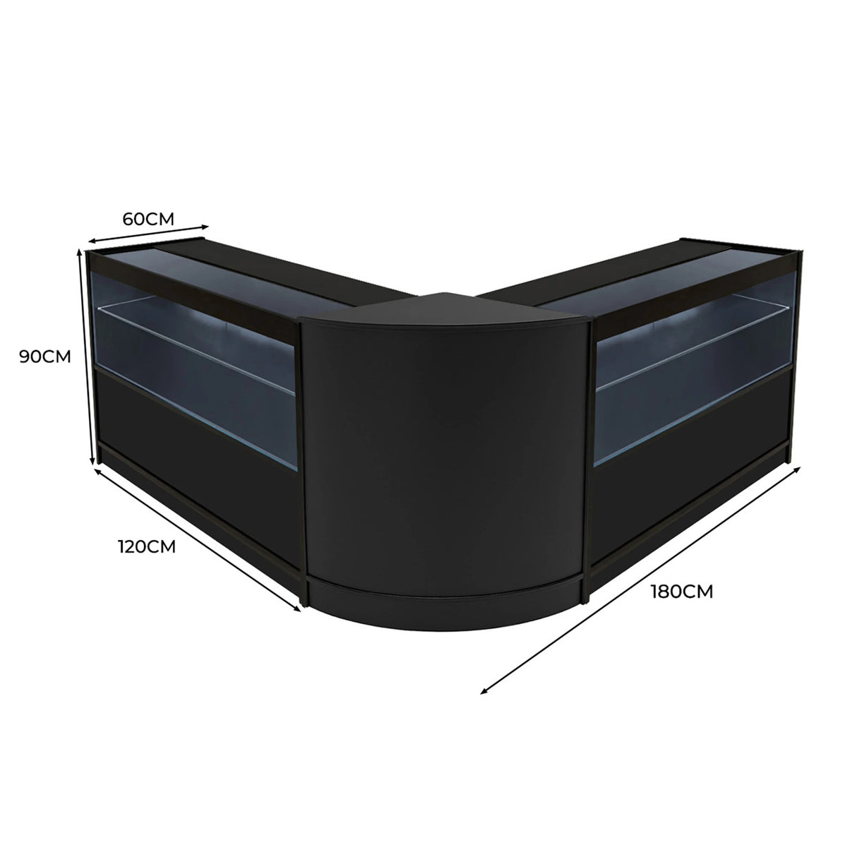 Selene LED Shop Counter Set CM60 & 2 x C1200 - Black