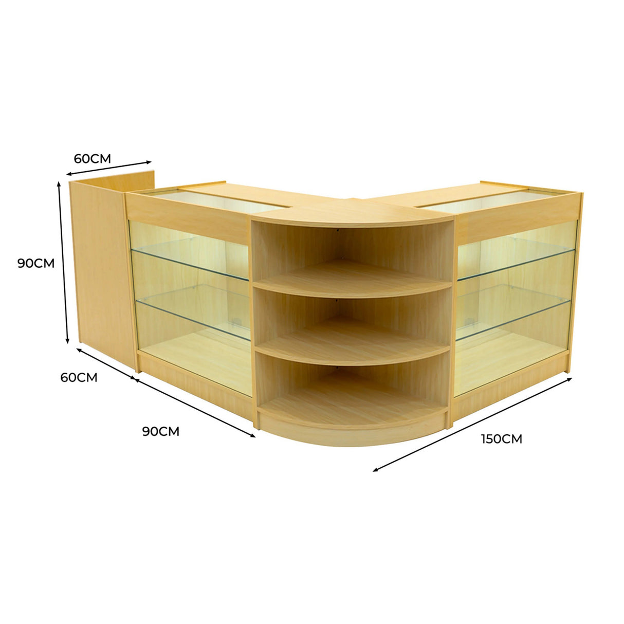 Astro LED Shop Counter Set LM60, TB60 & 2 x K900 - Maple
