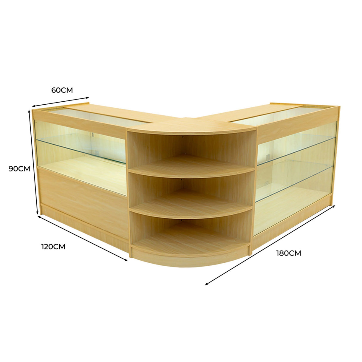 Calliope LED Shop Counter Set K1200, C1200 & LM60 - Maple