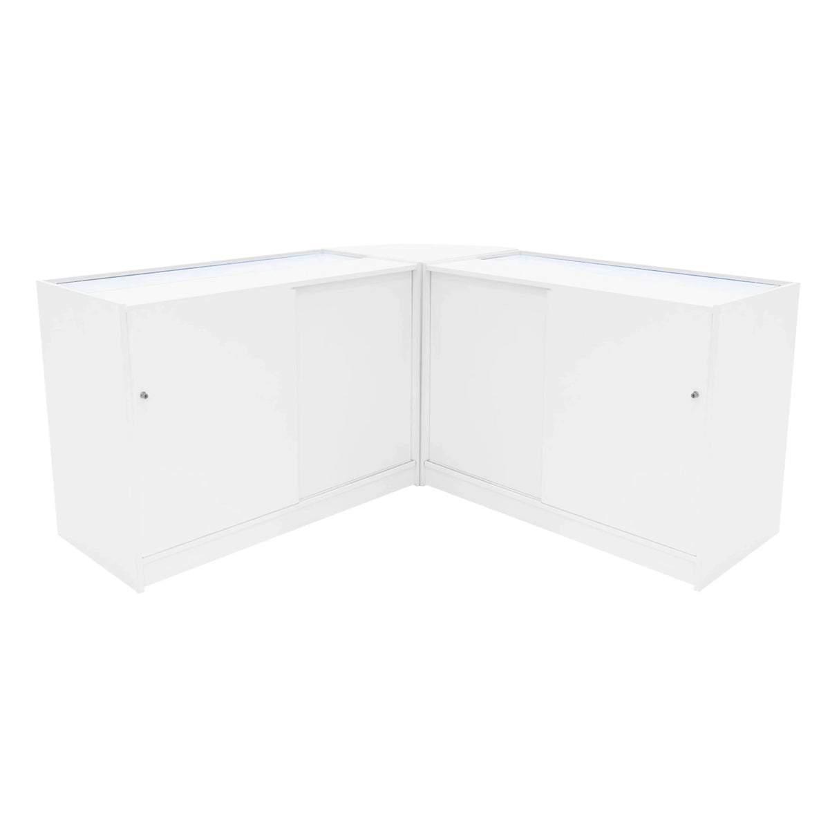 Iris LED Shop Counter Set CM60 & 2 x B1200 - White