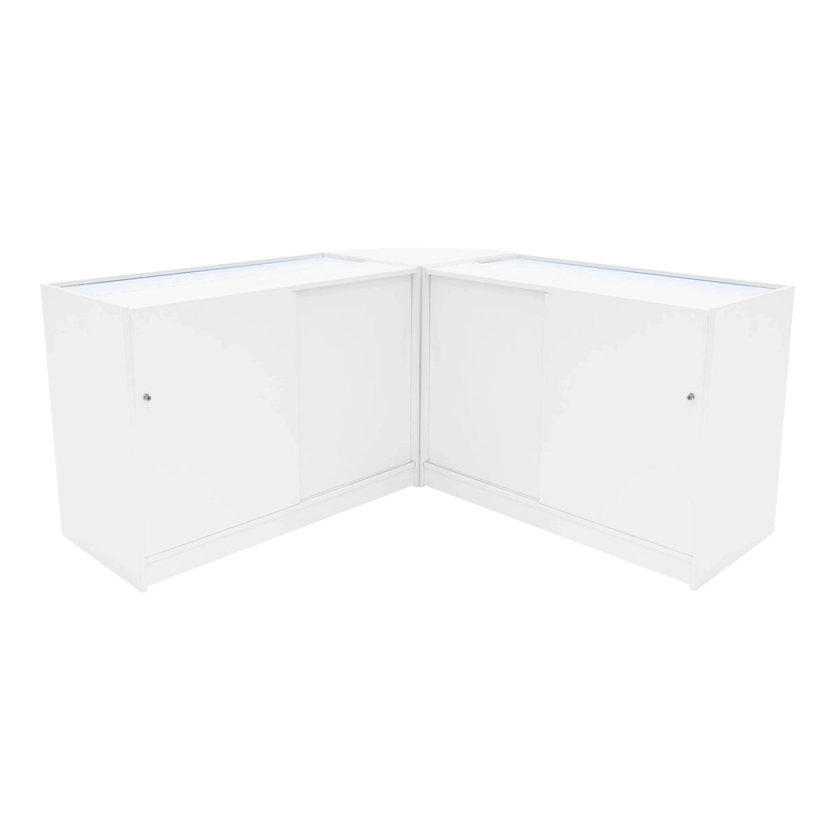 Adonis LED Shop Counter Set B1200, C1200 & CM60 - White