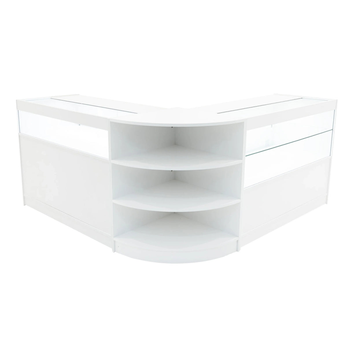 Harmonia LED Shop Counter Set B1200, C1200 & LM60 - White