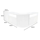 Luna LED Shop Counter Set CM60, TB60 & 2 x B1200 - White