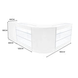 Aries LED Shop Counter Set CM60, TB60 & 2 x K1200 - White