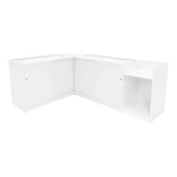 Europa LED Shop Counter Set B1200, C1200, TB60 & LM60 - White