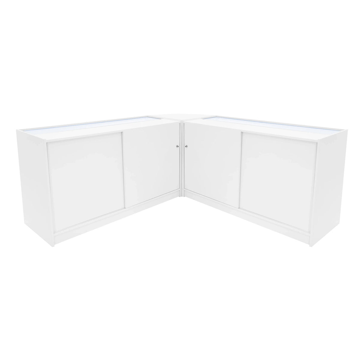 Iris LED Shop Counter Set CM60 & 2 x B1500 - White