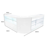 Hera LED Shop Counter Set K1500, C1500 & CM60 - White