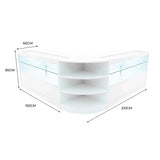 Andromeda LED Shop Counter Set LM60 & 2 x C1500 - White