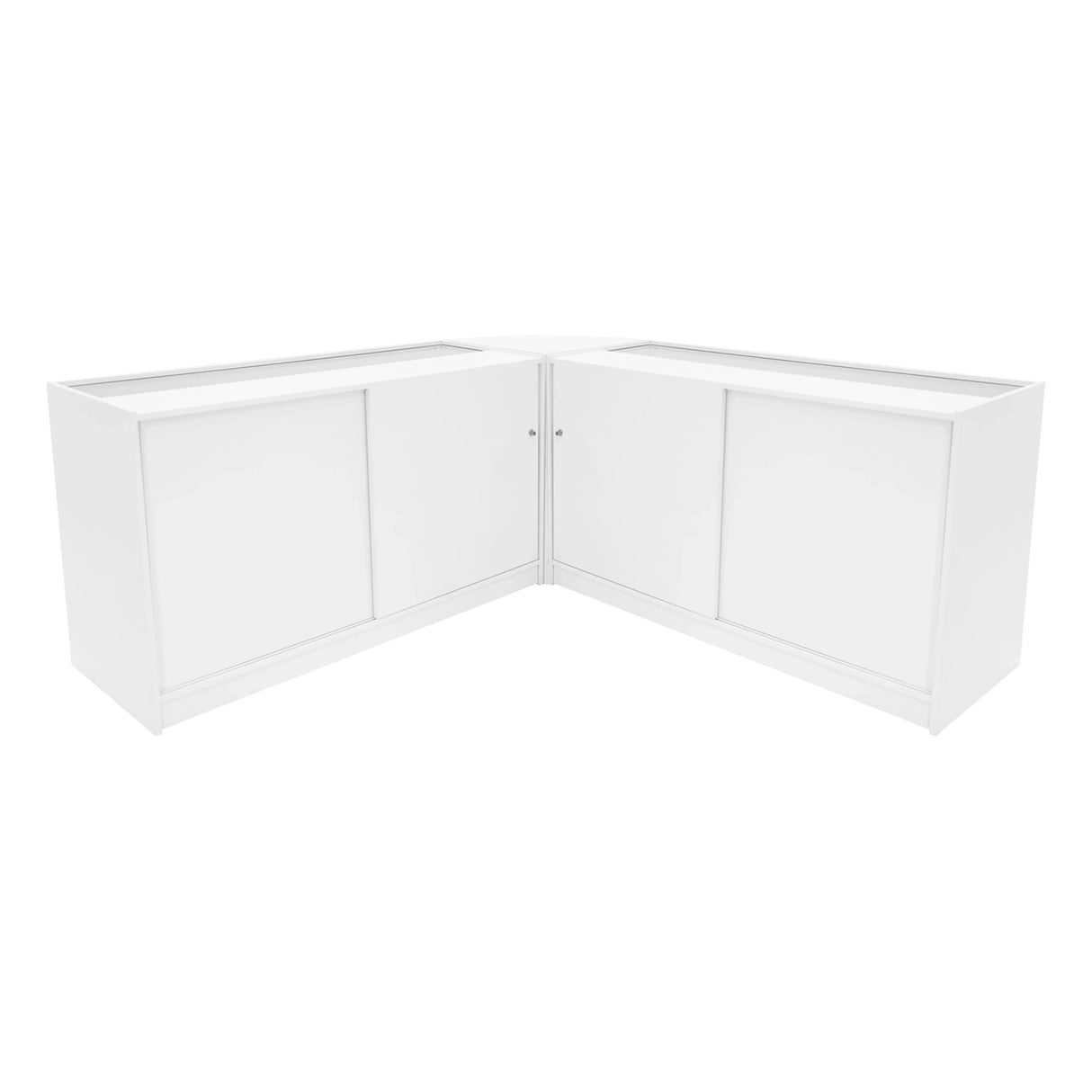 Demeter LED Shop Counter Set K1500, B1500 & LM60 - White