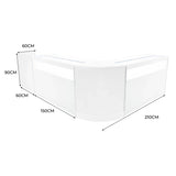 Luna LED Shop Counter Set CM60, TB60 & 2 x B1500 - White