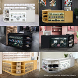 Hyperion LED Shop Counter Set K1500, B1500, TB60 & LM60 - White