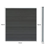 Composite Fence Panels & LED Posts 6ft x 11.5ft - Grey