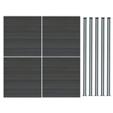 Composite Fence Panels & LED Posts 6ft x 23ft  - Grey