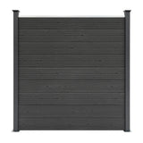 Composite Fence Panels & LED Posts 6ft x 34ft - Grey