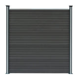 Composite Fence Panels & LED Posts 6ft x 40ft - Grey