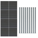 Composite Fence Panels & LED Posts 6ft x 46ft - Grey