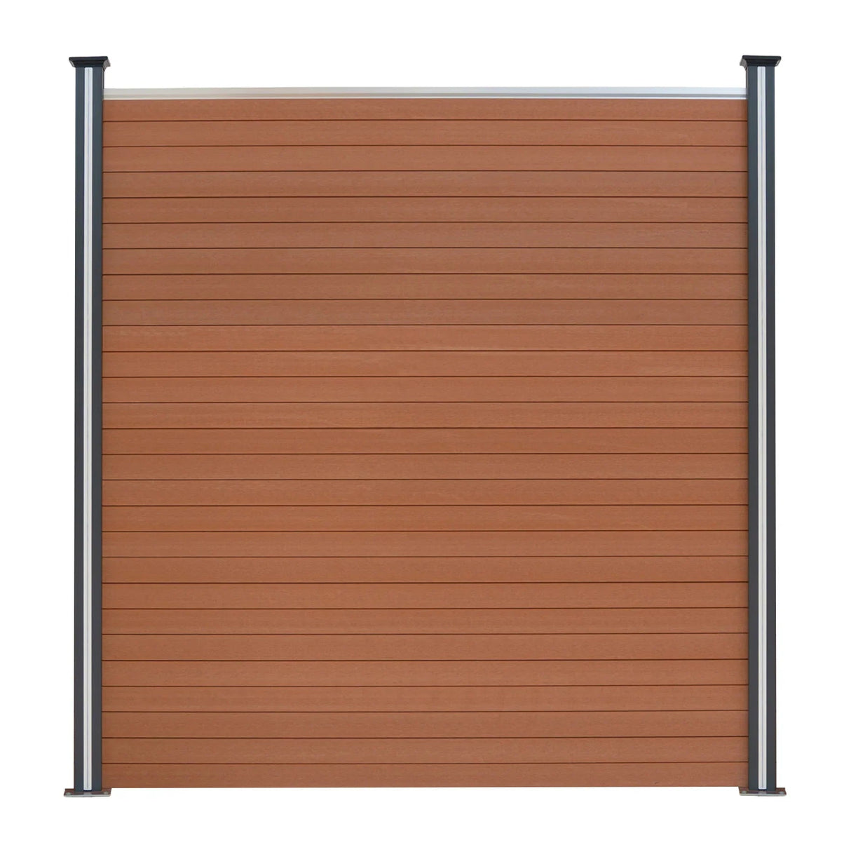 Composite Fence Panels & LED Posts 6ft x 29ft - Brown