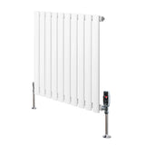 Oval Single Column Radiator & Valves – 600mm x 600mm – White