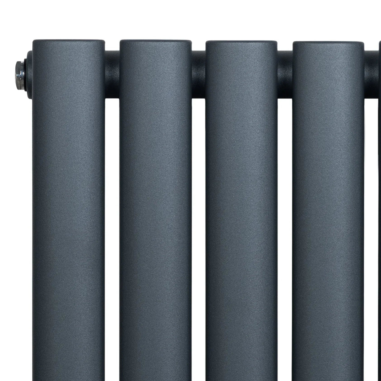 Oval Single Column Radiator & Valves – 600mm x 780mm – Anthracite Grey