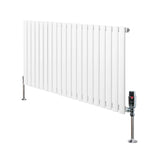 Oval Single Column Radiator & Valves – 600mm x 1200mm – White